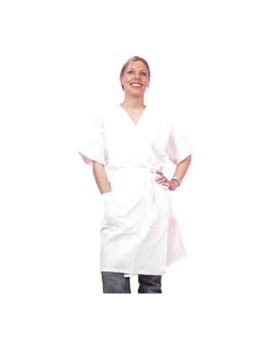 BLOUSE KIMONO UNISEX COTON BLANC                 P