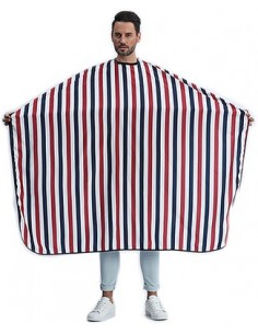 MAXI CAPE- RAYEE-BLEU-BLANC-ROUG.5 CLIPS BARBE   P