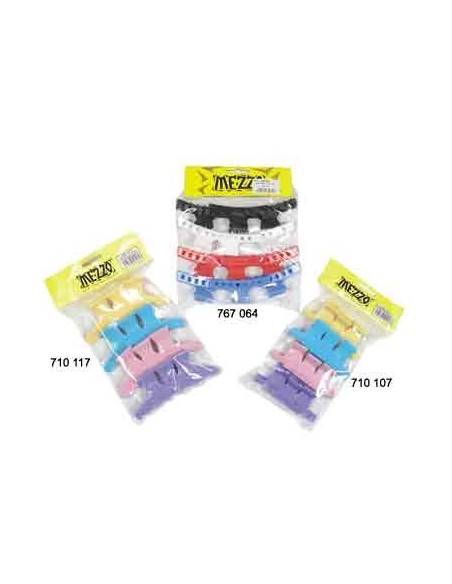 Pince Croco Cheveux Couleur Assorties X12 - 6 Cm