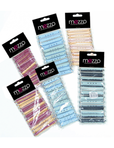 Bigoudis vert/blanc (60x6mm) x12 2