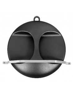 Miroir Coiffure Noir Avec Poignée (Diam. 270mm) 2