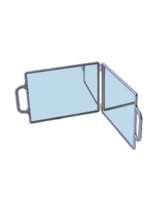 Miroir coiffure 2 faces 40X26 Argent 2