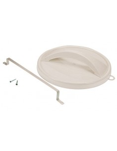 Miroir Coiffure Suny Blanc Avec Poignée Et Support Mural 2