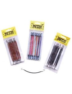 ELASTIC A CROCHET PAR 12 PIECES BRUN  130MM      P