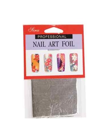 MANUC DECOR ONGLE FEUILLE ARGENT                 P