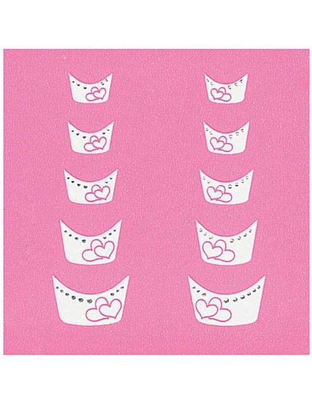 Décor Ongles French X10 Coeur  Xst-107 