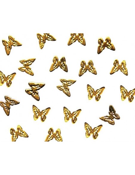Décor Ongles Papillons - Doré Mnds-11