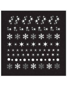 Décor Ongles Blanc Etoiles Xst46 - SINA 2