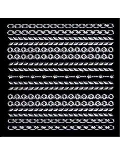 Décor Ongles Argent Chaines   Xts144 - SINA 2