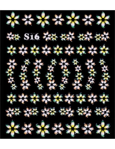 Décor Ongles Color Fleurs  S-16 