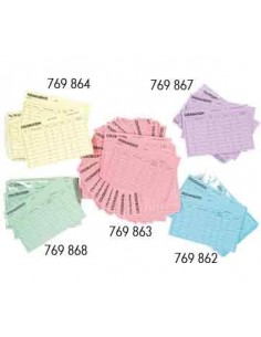 FICHE COLOR/PERM x100 150x105mm BLEU          TF-P