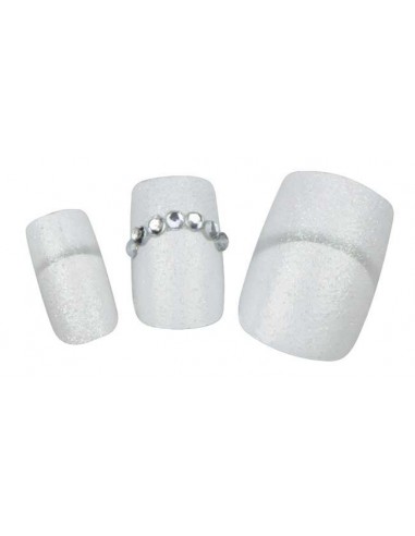 00-FAUX ONG.DECOR STRASS  BLANC x24AvCOLLE       P