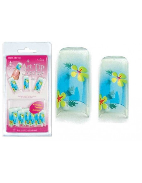 00-SINA FX ONG OVERLAY-TIPx20BLEU FLEUR JAUNE TF-P