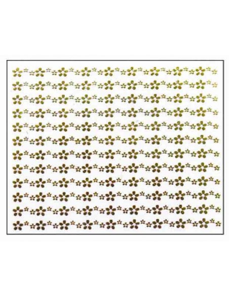 00-SINA-MANUC DECOR ONGLE DORE FLEURS MNS41   TF-P