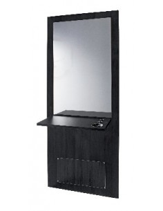 00-COIFFEUSE DANY NOIRE AVEC MIROIR ET TABLETTE  P