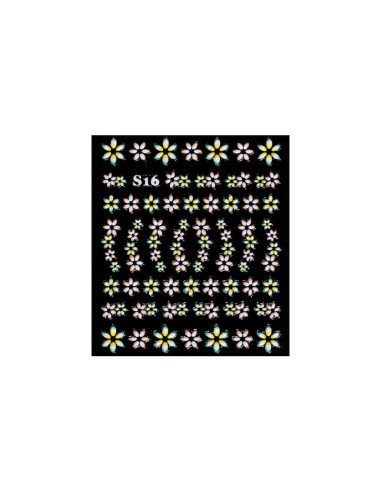 Décors pour ongles "Fleurs Colorés" -...