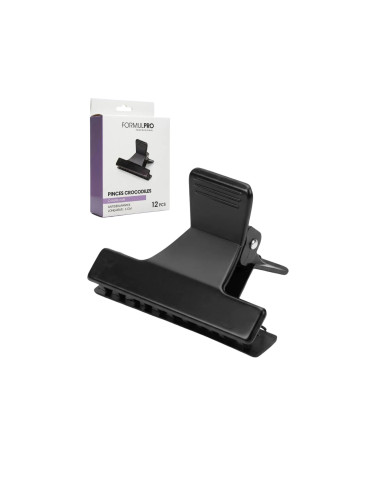 Pince Croco Noire X 12 Eco - 6 Cm